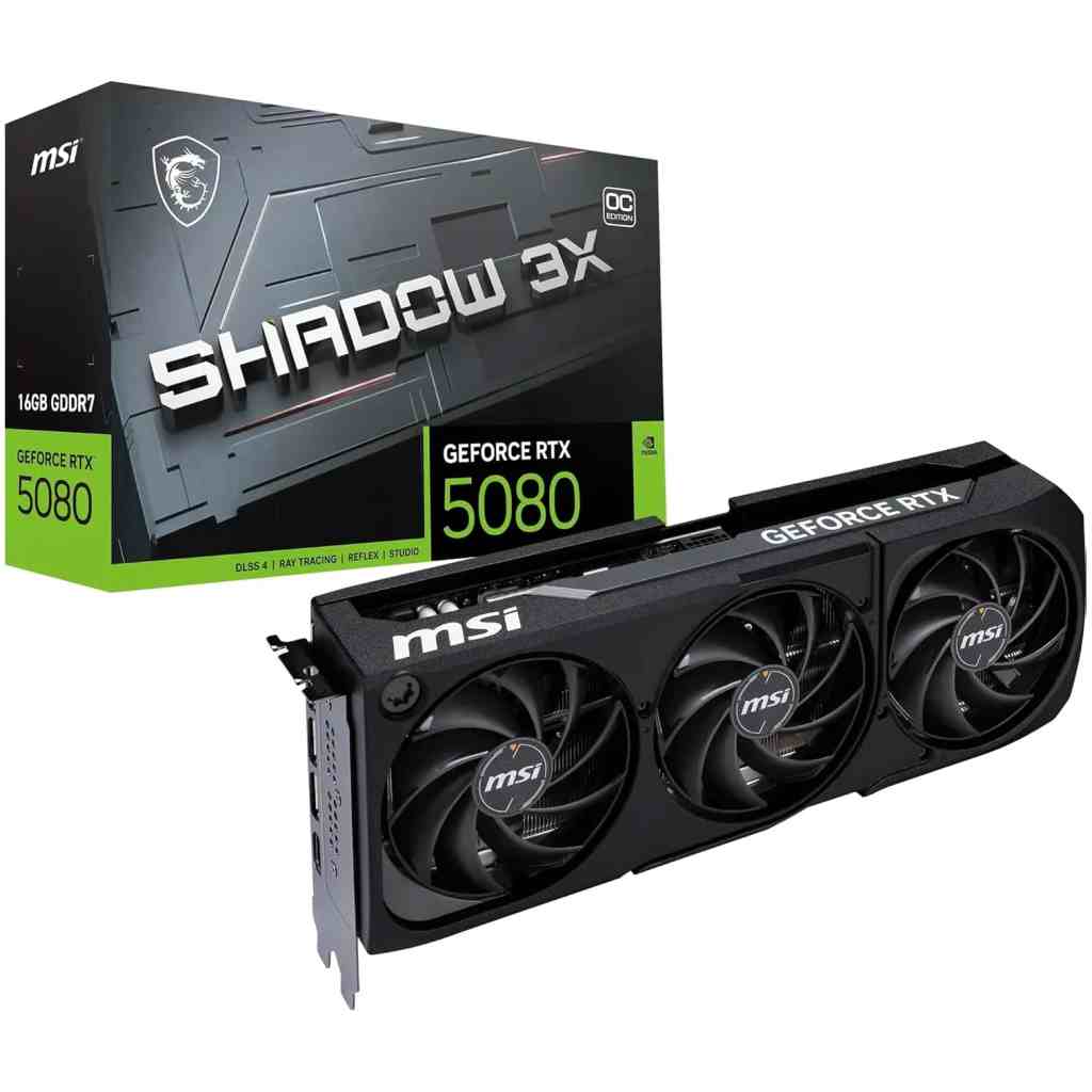MSI GeForce RTX 5080 16G Shadow 3X OC 16GB Grafikkarte mit Verpackung